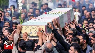 تشییع پیکر مطهر ۱۴ شهید گمنام دفاع مقدس در اهواز