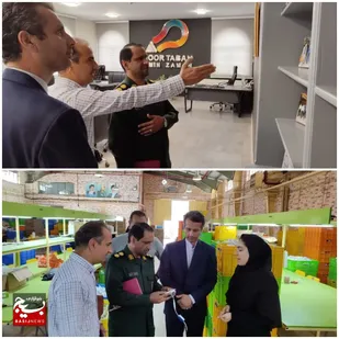 سرکشی مسئول سازمان بسیج مهندسین سپاه استان سمنان از واحد صنعتی نورتابان خراسان رضوی