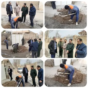 بازدید سردار ولی زاده از پروژه اصلاح شبکه آبرسانی در شهر جلیل آباد