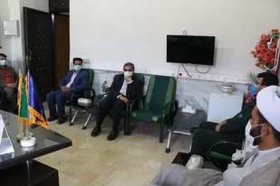 فرماندار شهرستان تفت با فرمانده ناحیه مقاومت بسیج تفت دیدار نمود