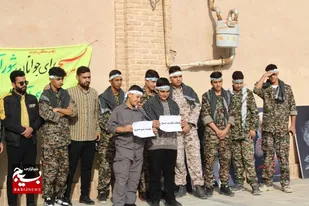 نمایش اقتدار بسیجیان خلیل آبادی در رزمایش الی بیت المقدس ۱۵