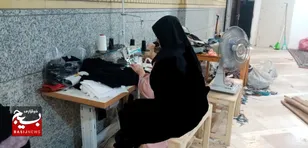 خدمت رسانی بسیجیان پایگاه‌کوثر در عمود ۵۳۵ طریق الحسین
