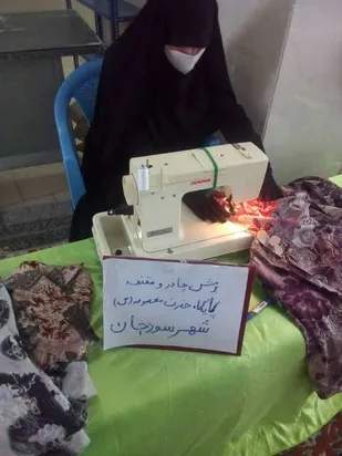 برش و دوخت 100 چادر و مقنعه در سودجان همزمان با هفته عفاف و حجاب