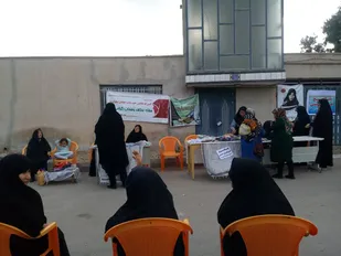 برپایی نمایشگاه عفاف و حجاب در محله امینیان شاهرود+ تصاویر
