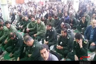 حضور سبزپوشان سپاه ملایر در مراسم عبادی سیاسی نماز جمعه