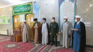 تکریم و معارفه فرمانده پایگاه بسیج طلاب امام جواد خمینی شهر
