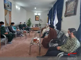 دیدار فرمانده سپاه شیروان به همراه سرمربیان صالحین با امام جمعه شیروان