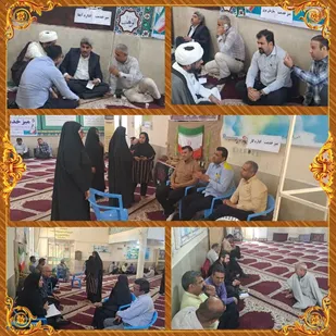 برگزاری میز خدمت در شهرک طالقانی با همت بسیج کارمندی شهرستان بندر ماهشهر