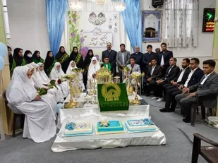 جشن ازدواج آسان ۸ زوج جوان رفسنجانی برگزار شد
