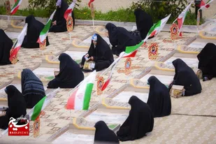 گزارش تصویری بانوان با حجاب فاطمی در یادمان های راهیان نور