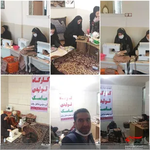 توزیع ۲۵۰۰ ماسک بین مردم در شهرستان خانمیرزا
