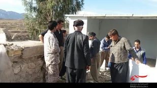 خدمت رسانی سپاه قمربنی هاشم علیه السلام به مناطق زلزله زده کرمانشاه
