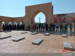 برگزاری مراسم غبارروبی گلزار شهدا در گلباف