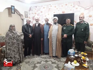 تجلیل و قدردانی مسئول نمايندگي ولي فقيه در سپاه کربلا از خانواده شهید حیدری