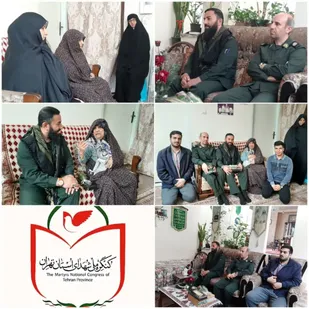 دیدار نوروزی فرمانده سپاه پیشوا با مادر اولین شهید شهرستان