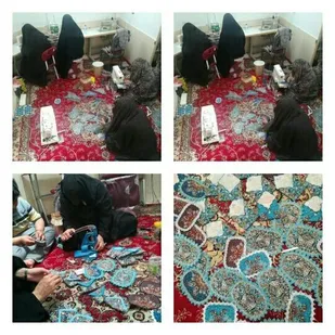 دوخت ۳۰ چادر و جانماز برای روزه اولی ها توسط گروه جهادی دختران حاج قاسم