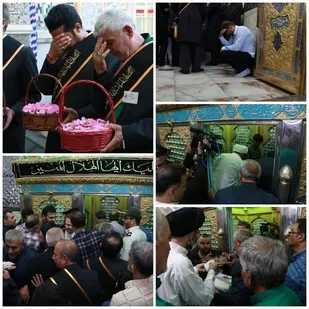 ضریح مطهرحرم حضرت محمدهلال بن علی علیه السلام غبارروبی شد