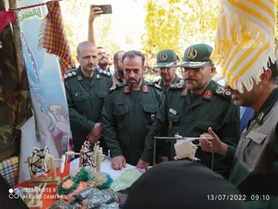 بازدید رئیس سازمان بسیج مستضعفین از غرفه&zwnj;های جهادگران شاهرود+ تصاویر