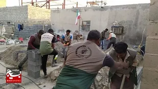 خدمت جهادی و بی مزد و منت  بسیج به محرومان در شرق هرمزگان