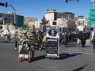 پیکر مرحوم &laquo;عبدالله علم&zwnj;خواه&raquo; در جوار مزار شهدا به خاک سپرده شد