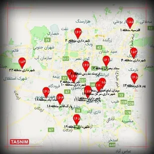 صدور هشدار نارنجی آلودگی هوا در تهران