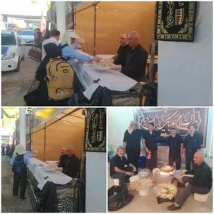 اصناف و بازاریان خرمشهر درحال خدمت&zwnj;رسانی به زوار اربعین