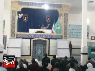 سخنرانی تأثیرگذار جانباز دفاع مقدس حاج کاظم صیادی در بین الصلاتین نماز جمعه شهر علی اکبر&nbsp;