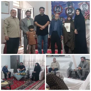 دیدار اعضای بسیج هنرمندان آبیک با خانواده معظم شهیدان حاجی سیاری