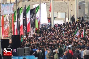 تشییع با شکوه شهید گمنام در بندر عامری