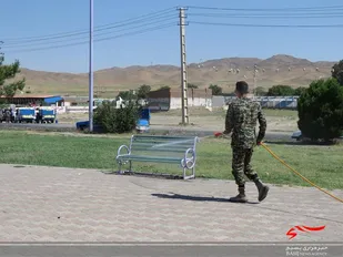 ضد عفونی معابر و پارک های عجب شیر توسط جهادگران