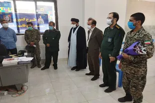 بازدید فرمانده سپاه آرادان از محل واکسیناسیون این شهرستان