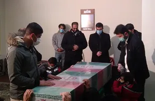 حضور معنوی دو شهید گمنام در صحن مسجد امام رضا (ع)