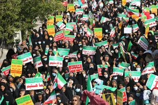 راهپیمایی چهل و چهارمین سالروز پیروزی انقلاب اسلامی در میناب برگزار شد