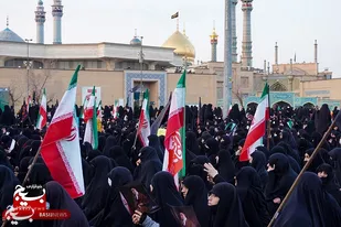 دسته عزای بانوان فاطمی و مدافعان حریم عفاف و حجاب در قم