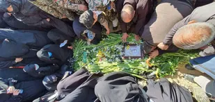 تدفین شهید جستجوگر نور محمود حاجی قاسمی در بسطام