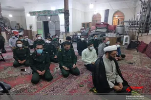 فرمانده نیروی مقاومت بسیج در سپاه ناحیه سرخه از پایگاه شهدا روستا ایج بازدید کرد