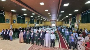 جشن پیوند فاطمی ۴۲ زوج جوان جنوب کرمان در شهرستان جیرفت