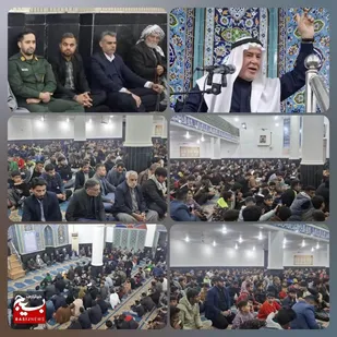 تجدید بیعت با پیامبر اکرم در جشن مبعث در خویس