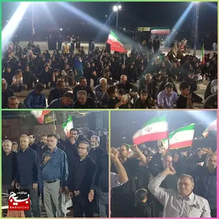 حضور میدانی بااقتدارمردم باغیرت هندیجان دراجتماع موج ۱۴۱