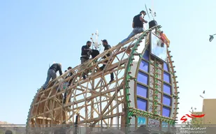 نخل گردانی محله باغزندان شاهرود