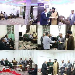 دیدار  فرمانده ناحیه مقاومت بسیج ایذه  و مسئولین  با جانبازان شهرستان
