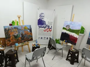 برگزاری کارگاه نقاشی «روایت یاران» با محوریت تمثال شهید حاج محمدسعید ایزدی