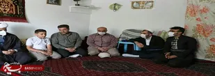 دیدار و سرکشی فرمانده سپاه و نماینده، ولی فقیه در سپاه شهرستان سروآباد با خانواده&zwnj;های معظم شهیدان جمال کریمی و محمد کرمی