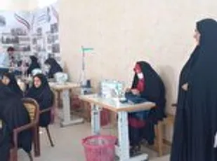 افتتاح کارگاه خیاطی با حضور  سردار زهرایی در تفت