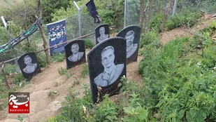 حضور کارکنان نمایندگی ولی فقیه در سپاه حضرت عباس علیه السلام استان اردبیل در محل یادمان شهدای خدمت