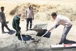 حضور فرمانده جهادگر سپاه روح الله پا به پای جهادگران