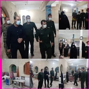 بازدید و سرکشی فرمانده سپاه پیشوا از کارگاه خیاطی بسیجیان در محله رسالت