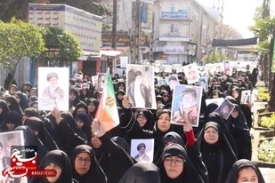 برپایی دسته عزاداری  در پی شهادت قائد امت،امام خامنه ای ( قدس سره) در لنگرود
