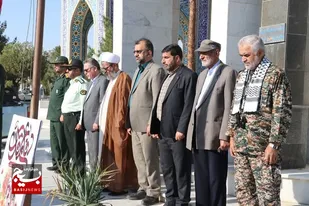 صبحگاه مشترک و آئین تجدید میثاق با شهدای والامقام دامغان به روایت تصاویر