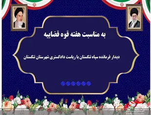 دیدار فرمانده سپاه امام علی(ع) با ریاست دادگستری تنگستان